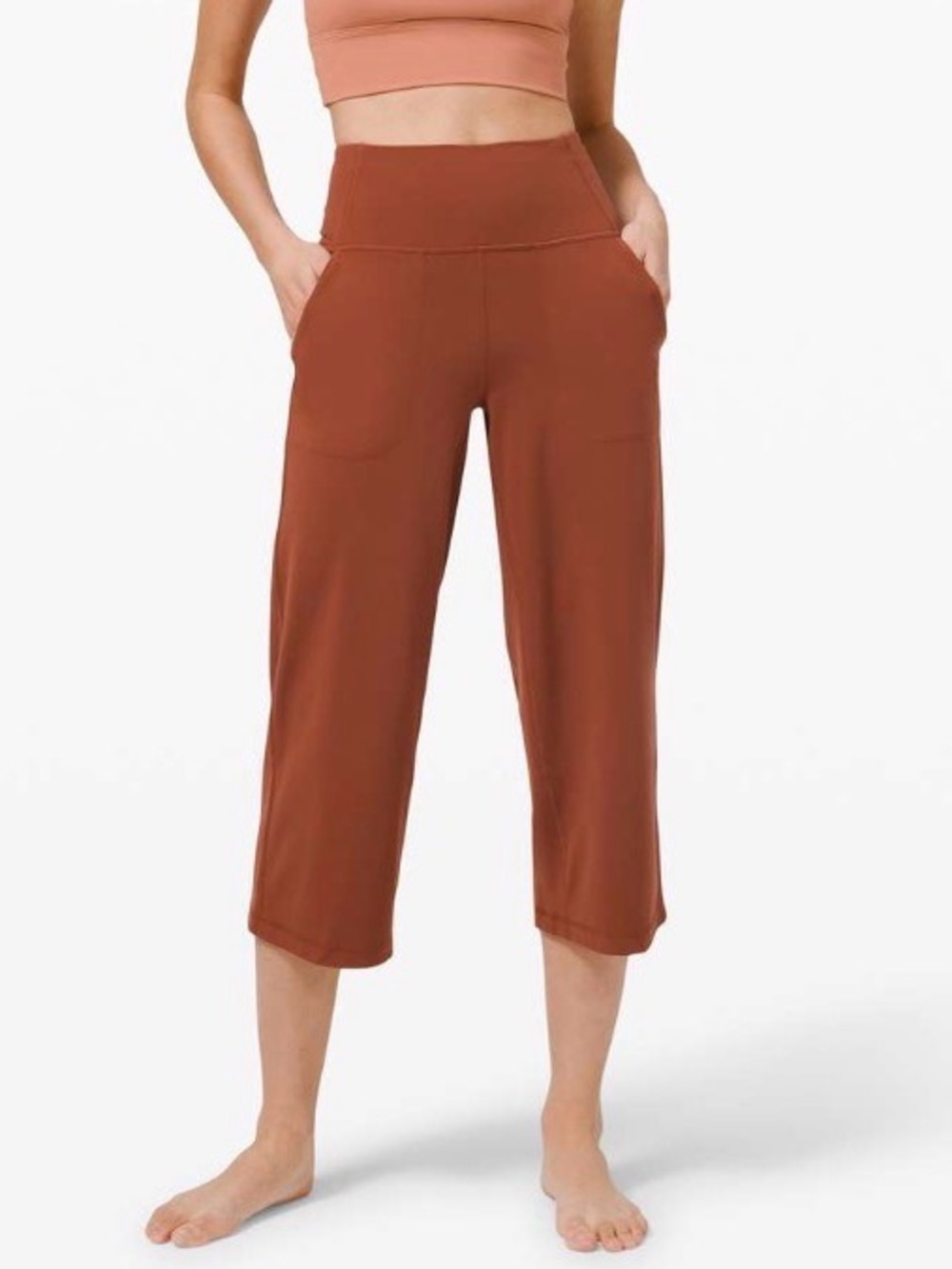 Lululemon Align Wide Leg Super-High-Rise Crop *23" terracotta / rust